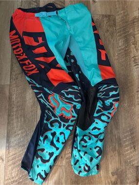 Fox Racing Teal & Red Motocross Pants size 7-8